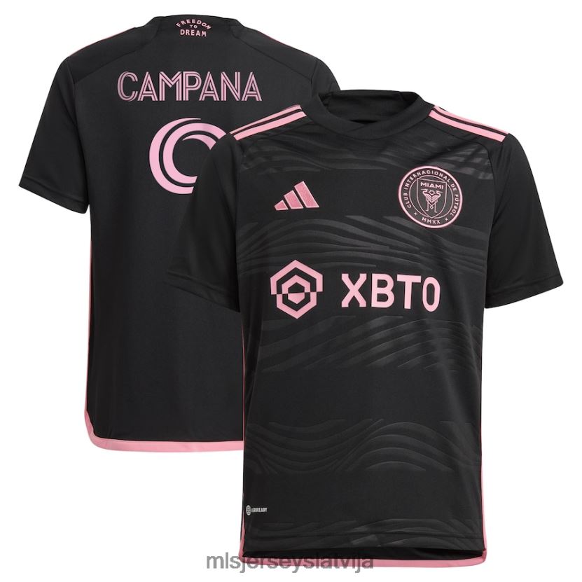MLS Jerseys inter miami cf leonardo campana adidas black 2023 la noche replica player krekls bērni krekls T02Z0R856