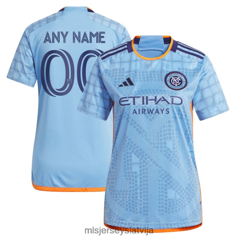 MLS Jerseys New York City fc Adidas gaiši zils 2023 interboro komplekts pielāgota krekla kopija sievietes krekls T02Z0R327