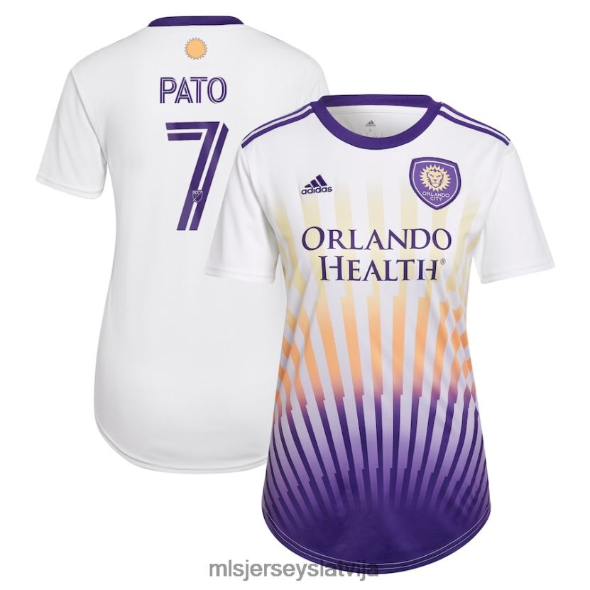 MLS Jerseys orlando city sc alexandre pato adidas white 2022 the sunshine kit replica player krekls sievietes krekls T02Z0R1328