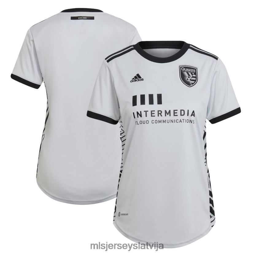 MLS Jerseys sanhosē zemestrīces Adidas Grey 2022. gada veidotāja komplekta replica blank jersey sievietes krekls T02Z0R854