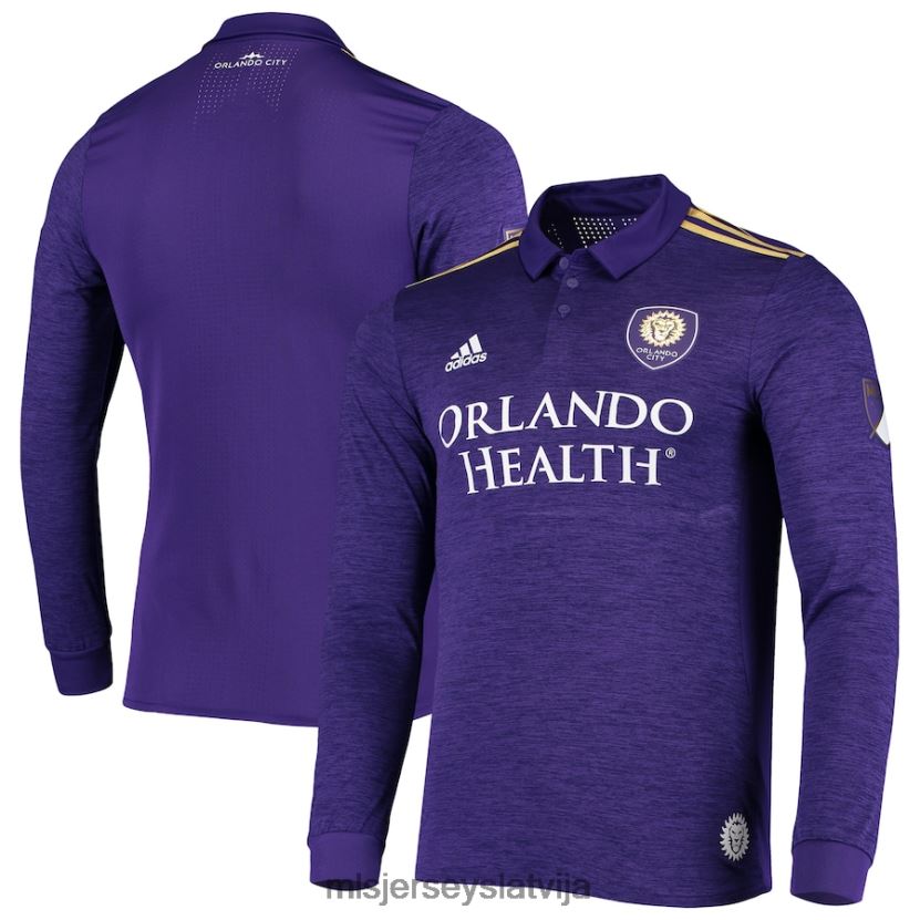 MLS Jerseys orlando city sc Adidas purple 2019 mājas autentisks krekls ar garām piedurknēm vīriešiem krekls T02Z0R731