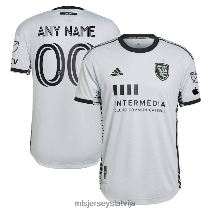MLS Jerseys san jose earthquakes Adidas grey 2023. gada veidotāja komplekts autentisks pielāgots krekls vīriešiem krekls T02Z0R783