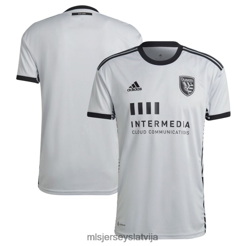 MLS Jerseys sanhosē zemestrīces Adidas Grey 2022. gada veidotāja komplekta replica blank jersey vīriešiem krekls T02Z0R343