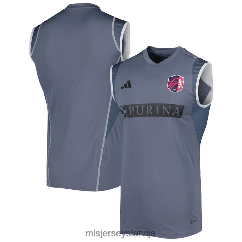 MLS Jerseys st. Louis City sc Adidas pelēks 2023. gada treniņu krekls bez piedurknēm vīriešiem krekls T02Z0R247